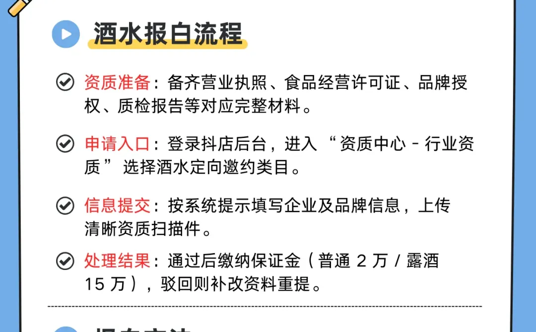 抖音酒水如何上架？白酒啤酒葡萄酒怎么报白