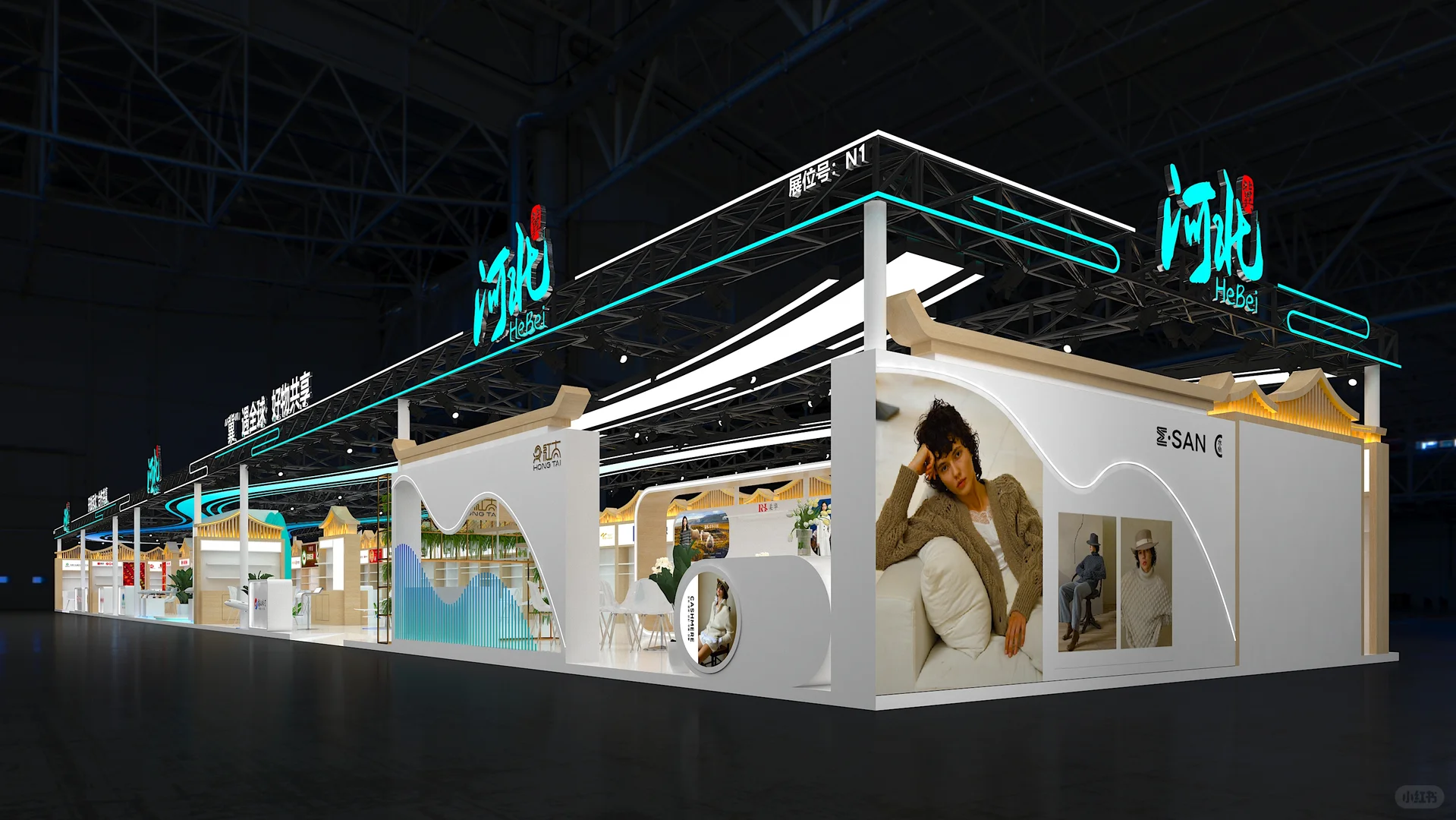 进博会C位!河北展团500平原木白展台美哭了