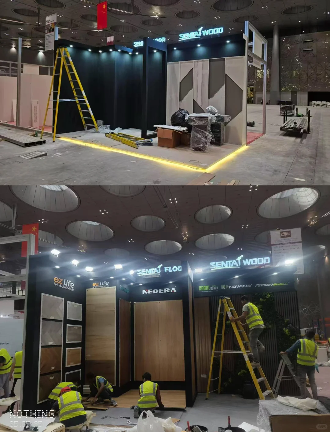 卡塔尔建材展现场直击！ 施工过程大公开