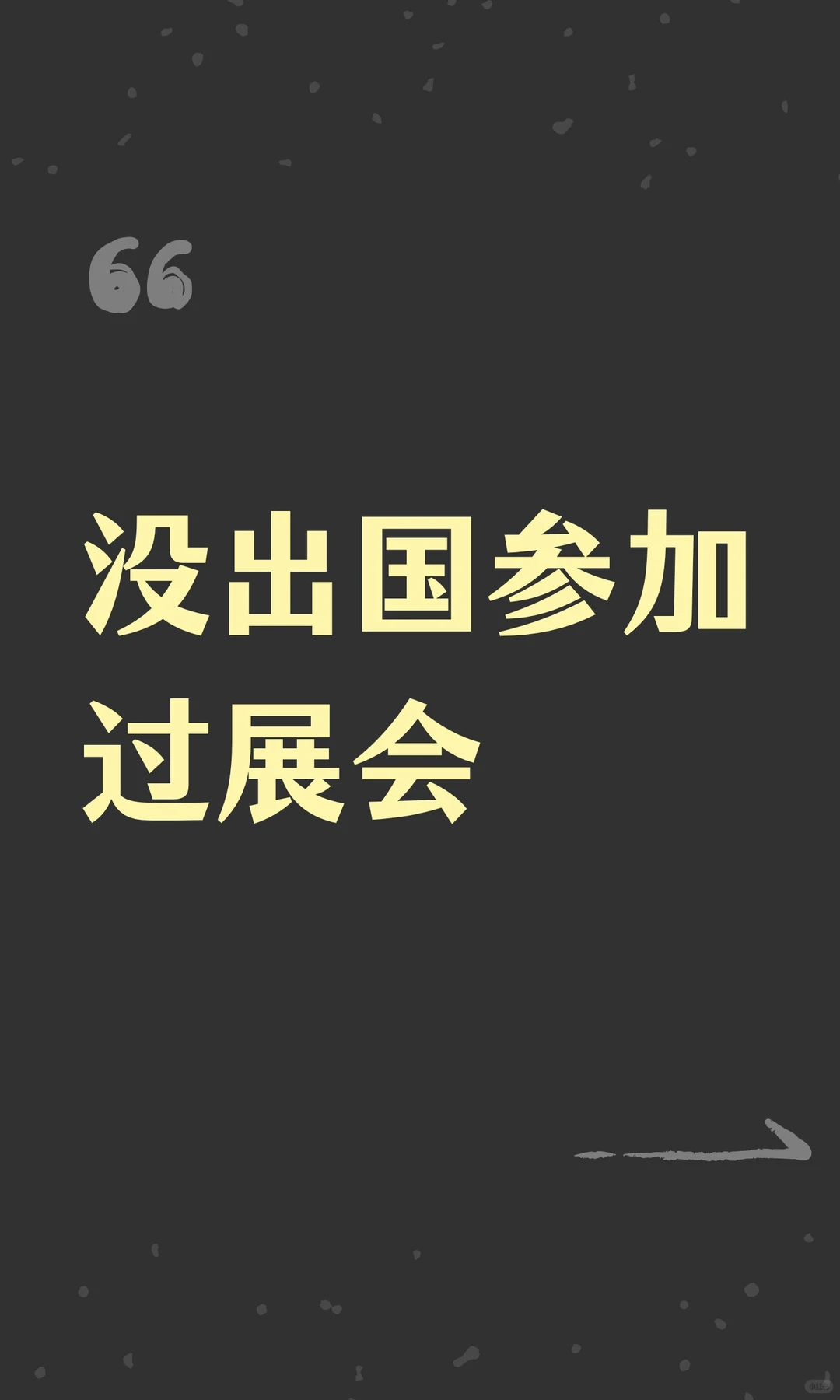 没出国参加过展会