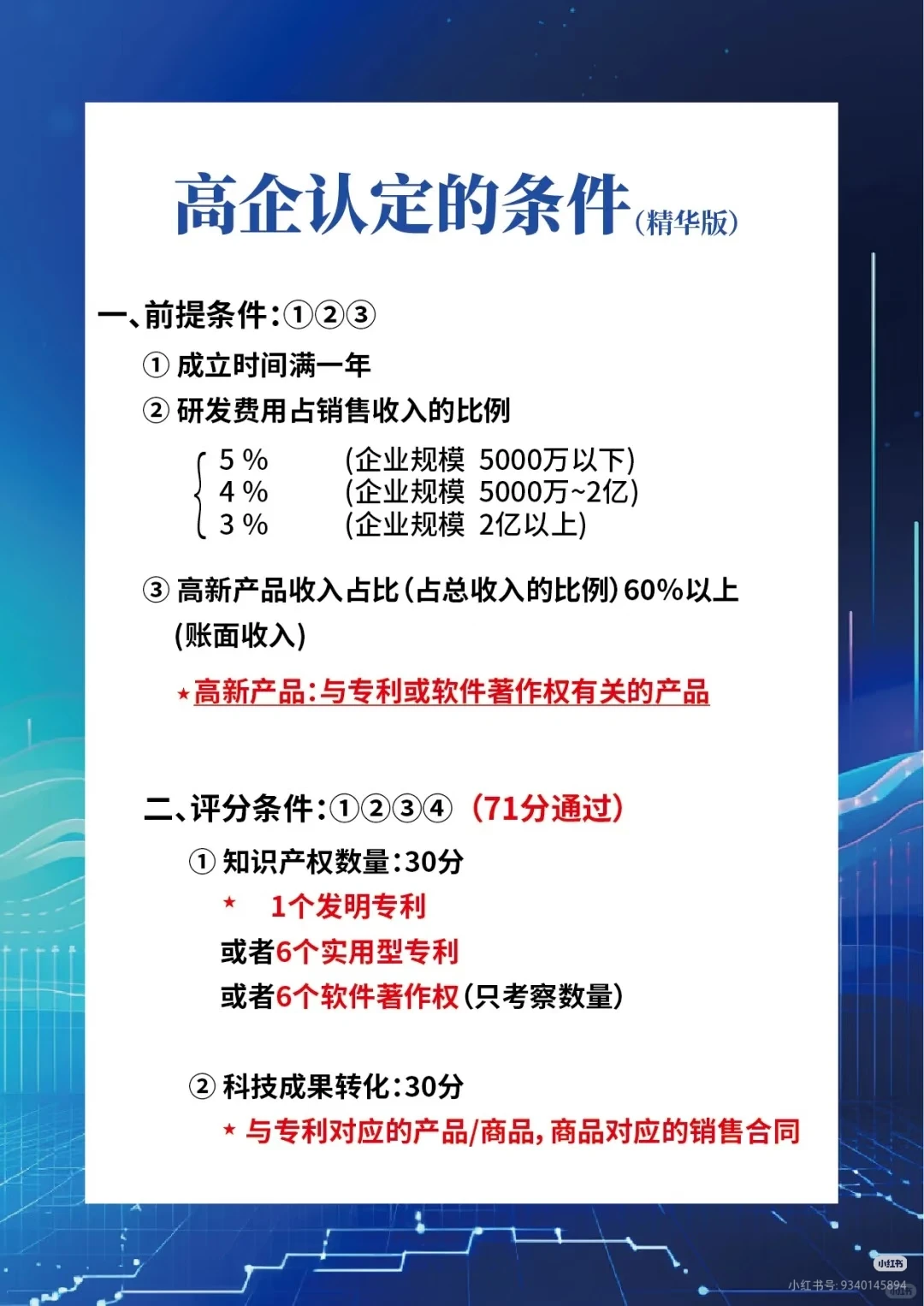 北高企认定的条件总结！