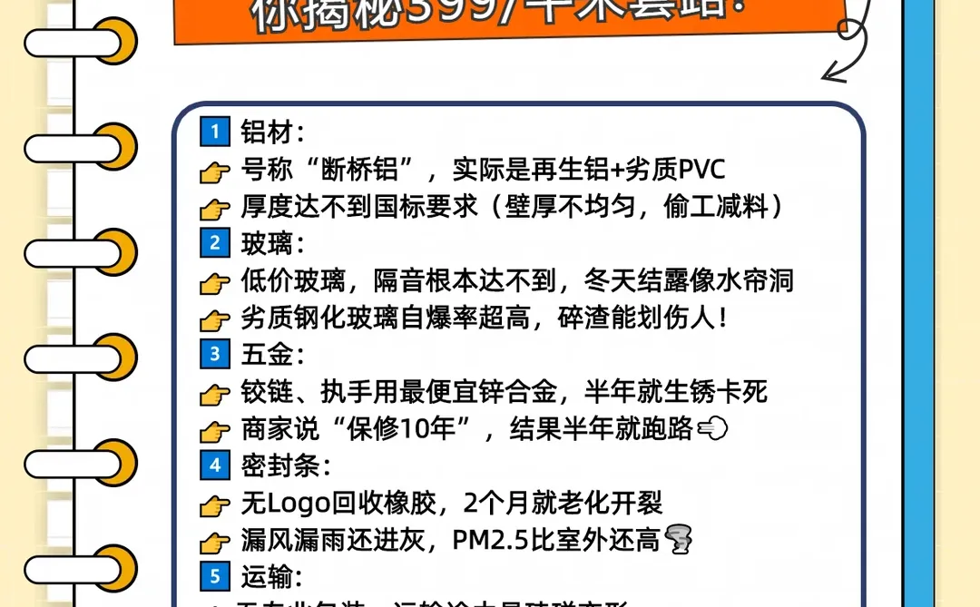 399元/平的门窗你也敢买？小心“省钱陷阱”
