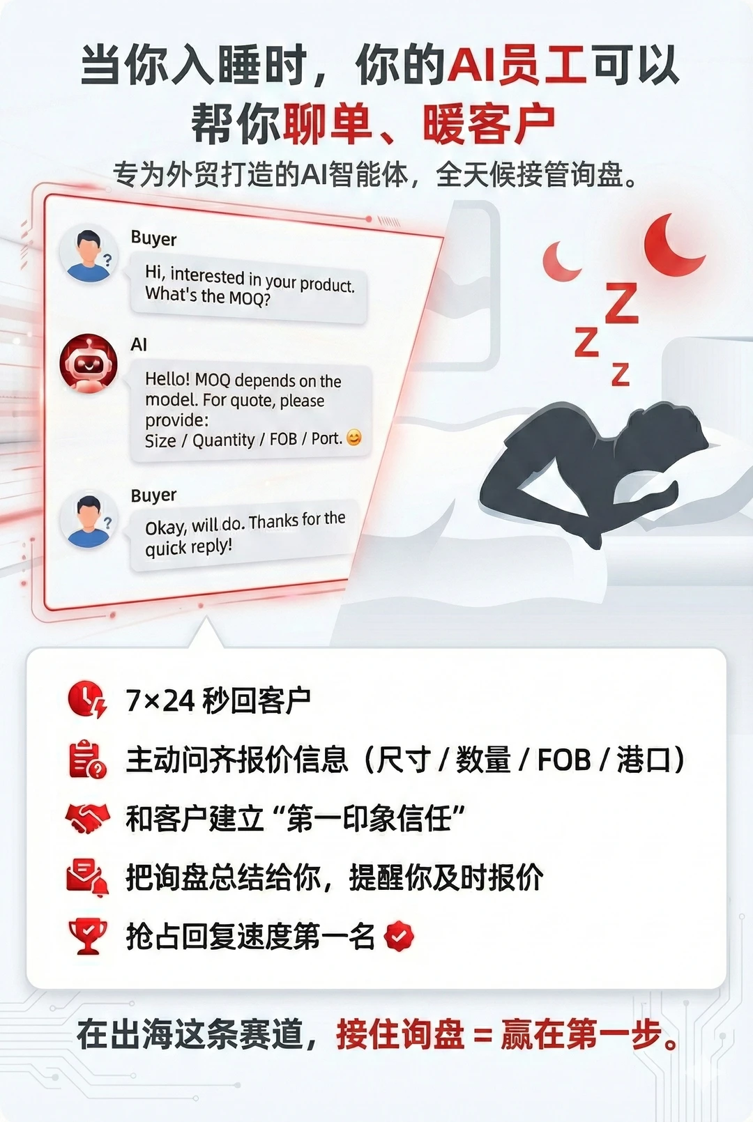 外贸+AI=王炸，AI帮你接住每一个询盘！