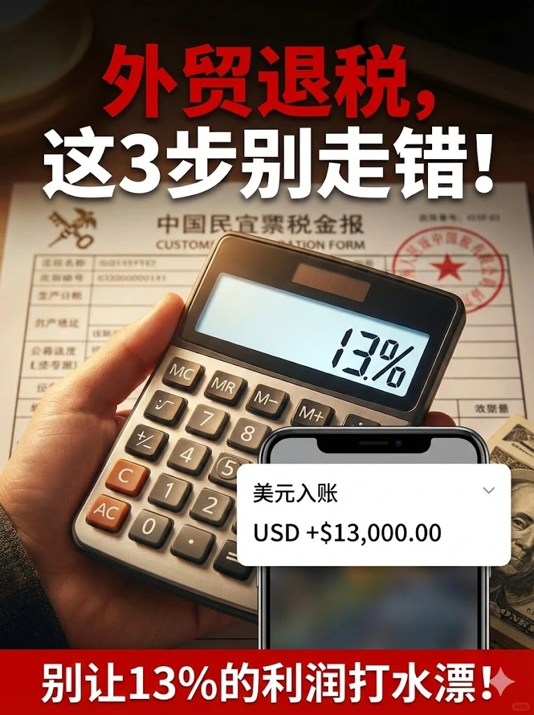 外贸退税，这3步别走错！