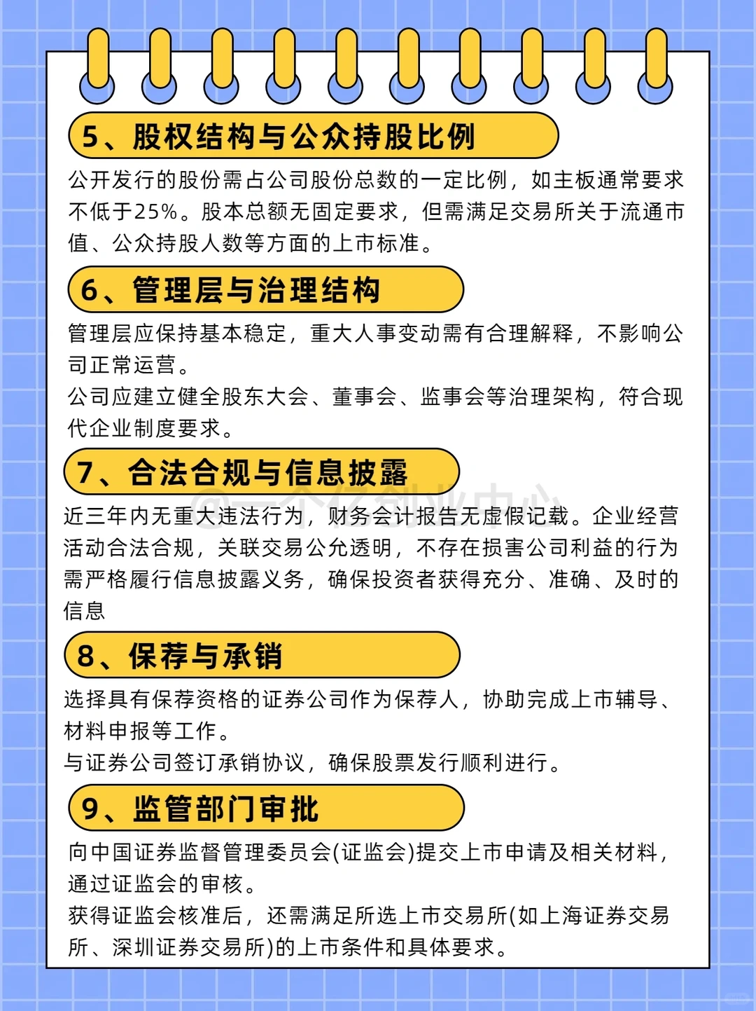 公司上市的九大条件??