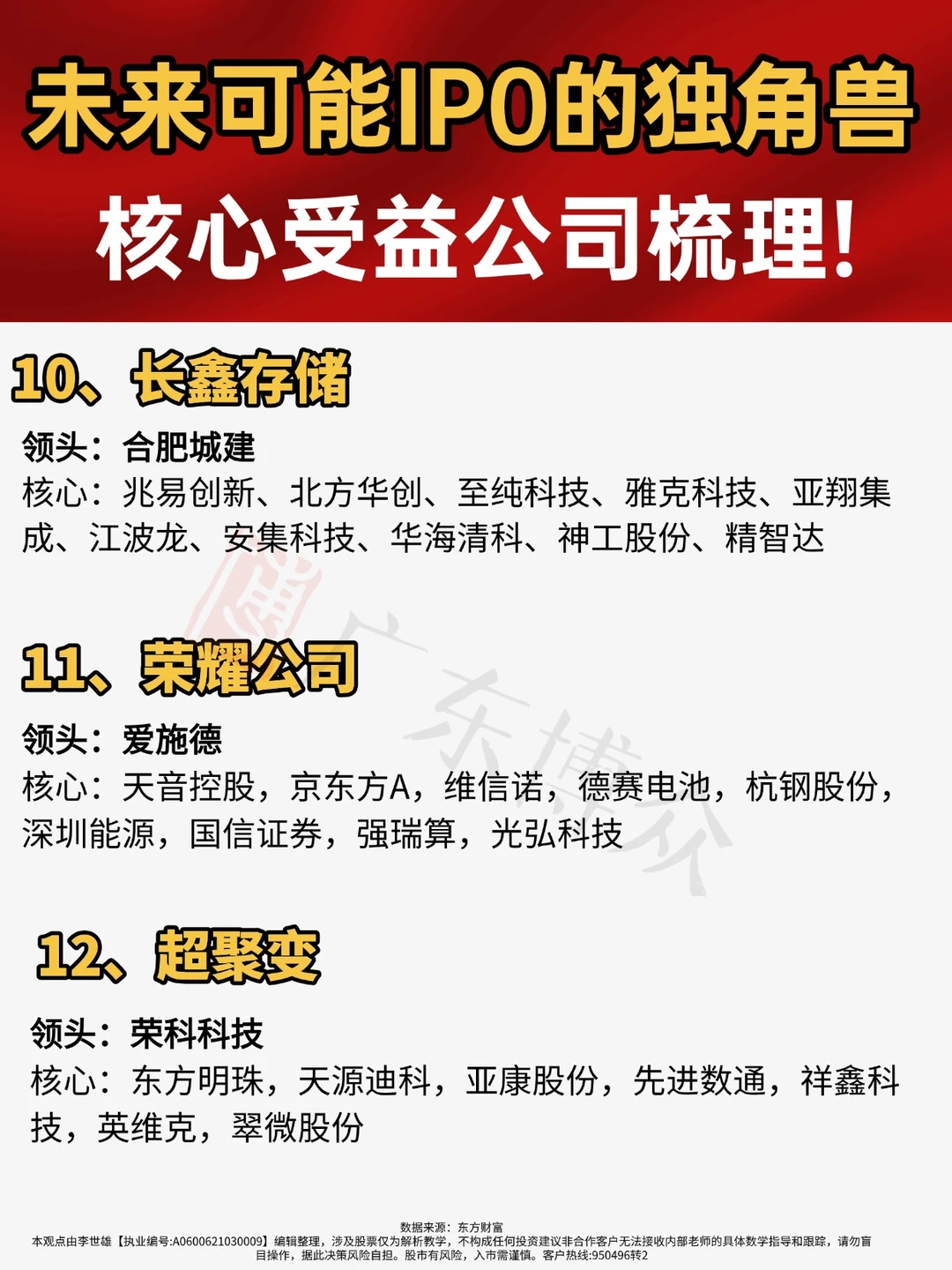 未来可能IPO的独角兽核心受益公司梳理