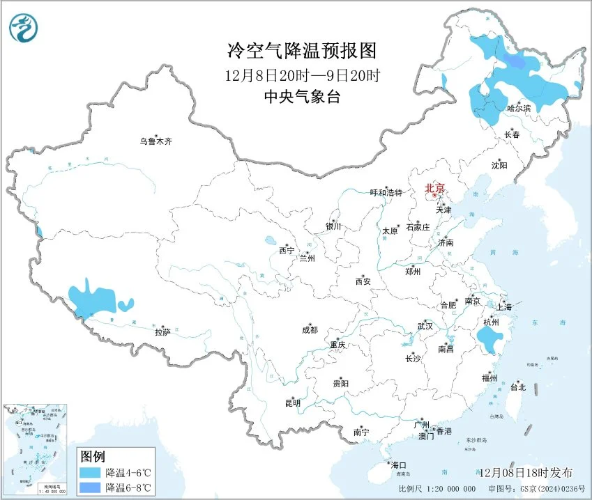 10日起寒潮将影响我国！
