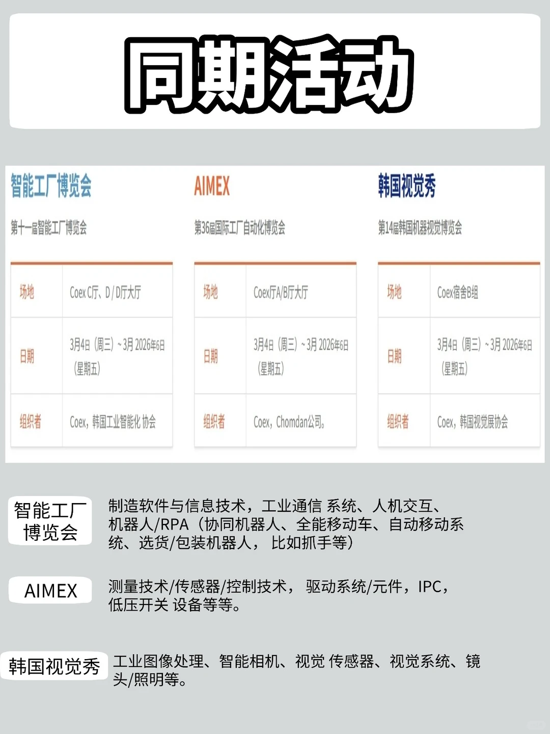 韩国这场AW2026机器人展不容错过！