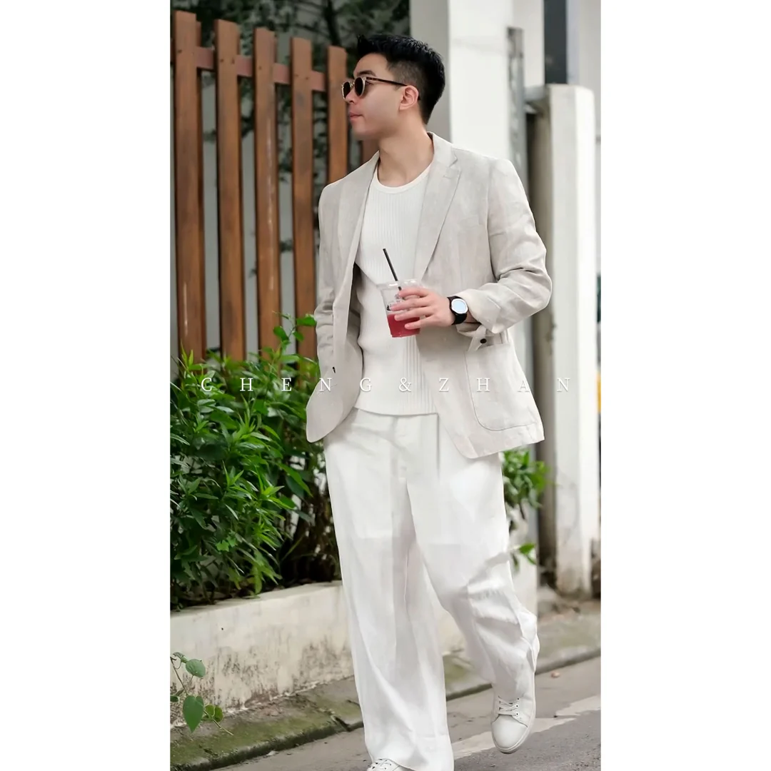 100%亚麻轻薄款西服，未经雕琢的原始美