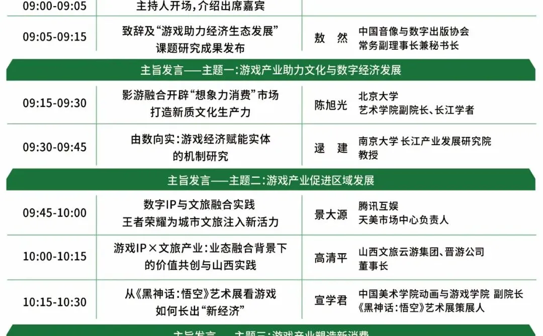 中国游戏产业年会超详细日程来啦～