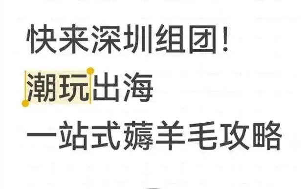 快来深圳组团！潮玩出海一站式薅羊毛攻略