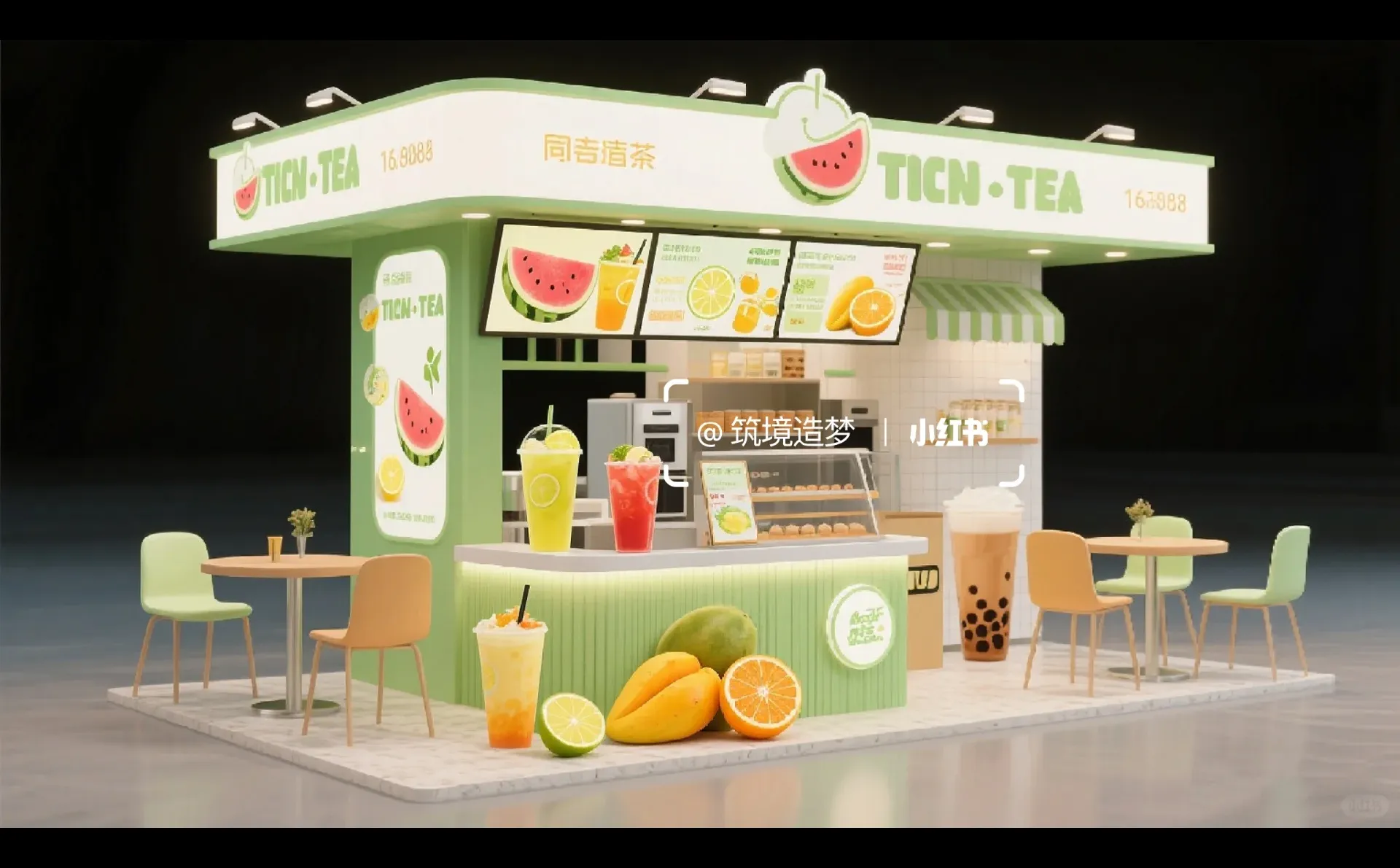 谁懂啊！被这几家清新奶茶展台拿捏了?