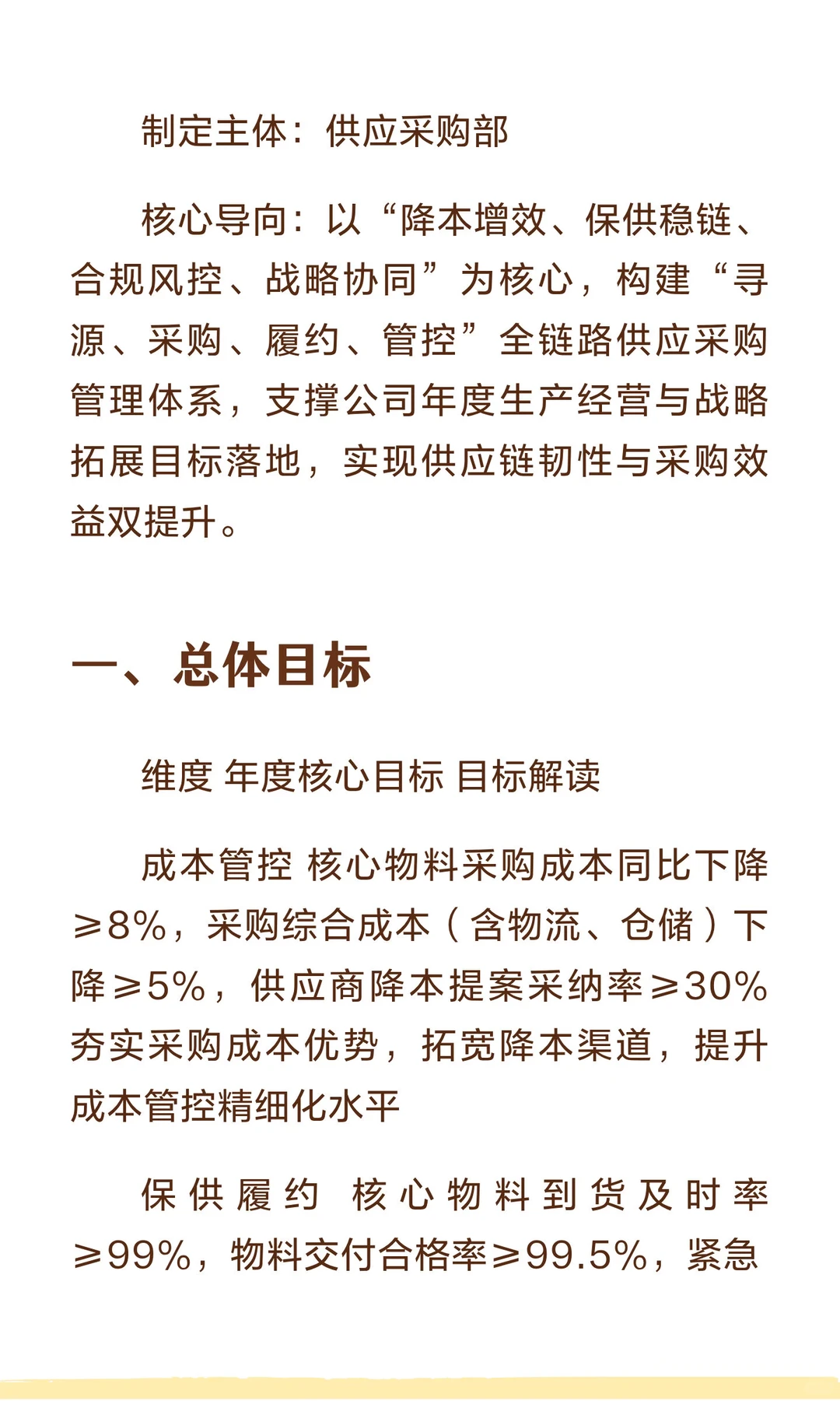 2026年供应采购部年度工作计划