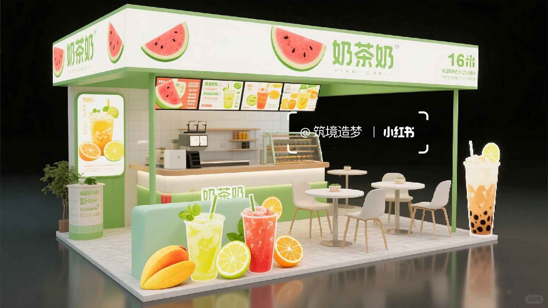 谁懂啊！被这几家清新奶茶展台拿捏了?