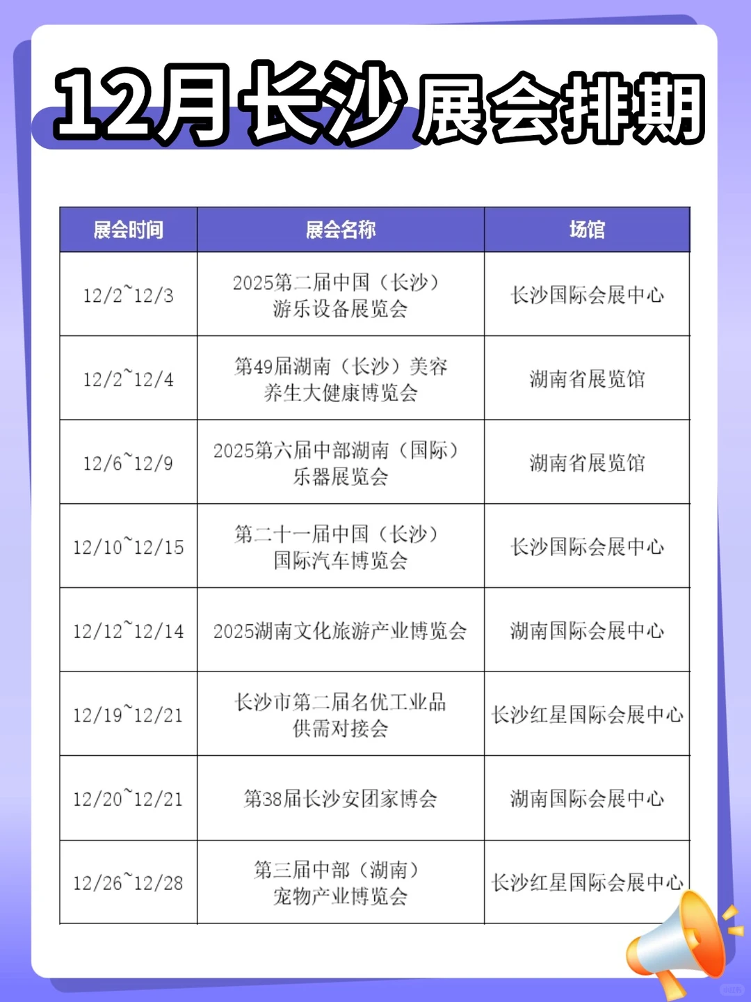 12月长沙展会展览也太丰富~周末快去逛逛吧