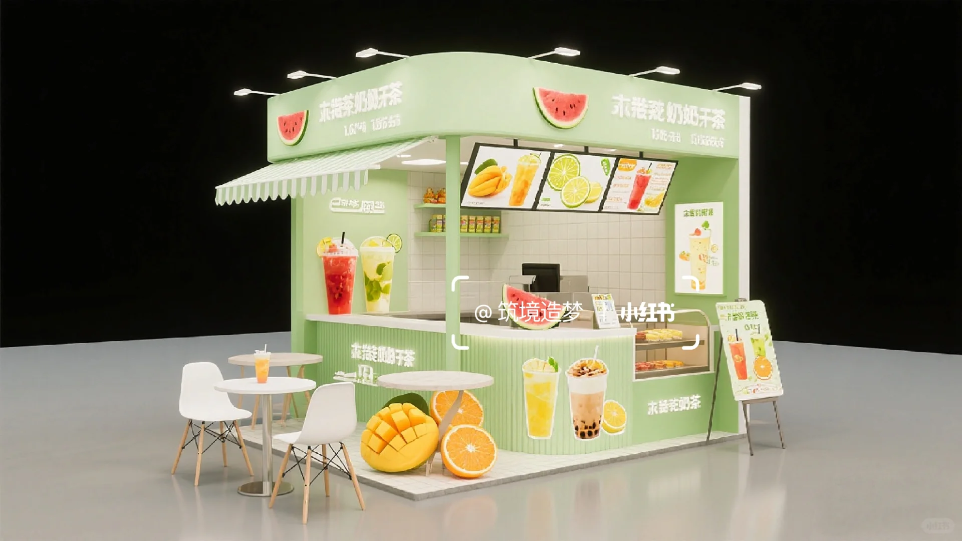 谁懂啊！被这几家清新奶茶展台拿捏了?