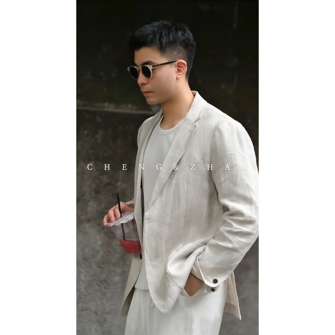 100%亚麻轻薄款西服，未经雕琢的原始美