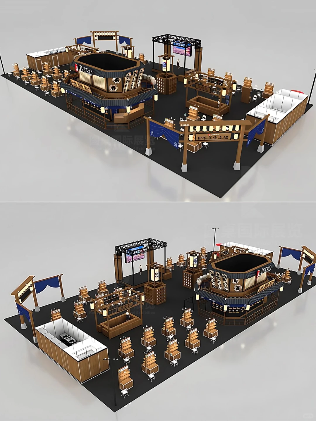 进博会食品展区案例?日式街景居酒屋设计