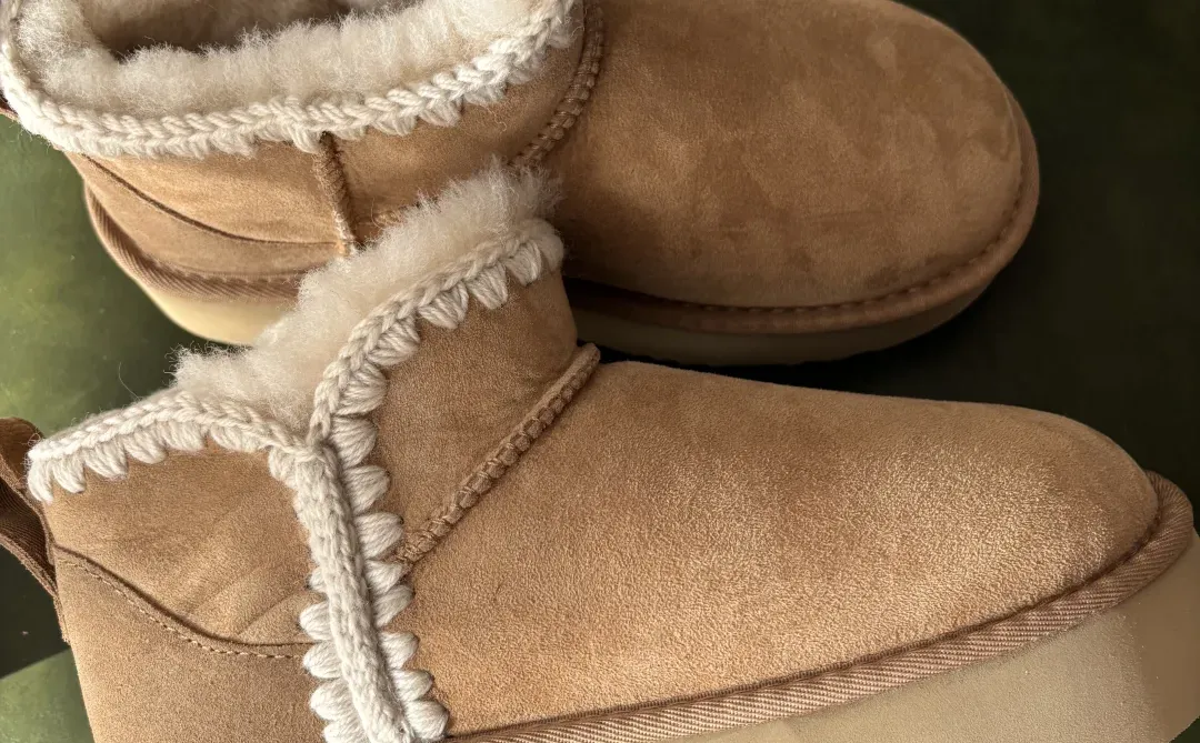 ? 这双毛线v口雪地靴,一眼就爱上了