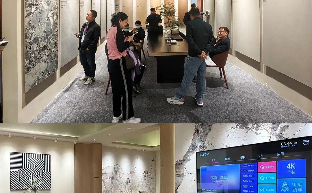 虽迟但到25年鹰牌陶瓷现场图双拼进来看看吧