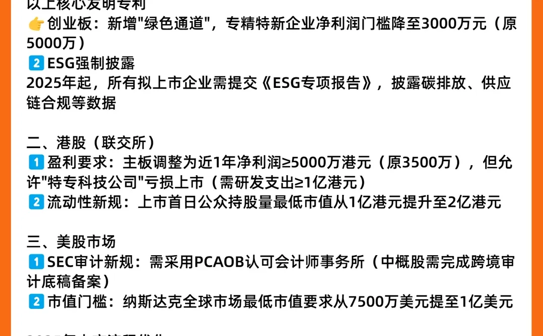2025公司上市要求