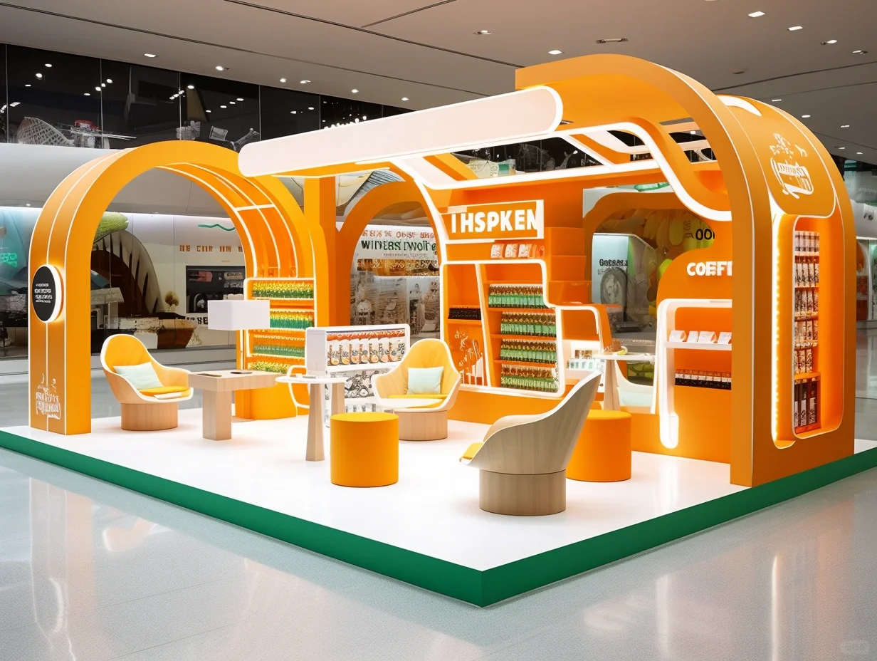 小清新风格的展台设计,吸引眼球的展位设计