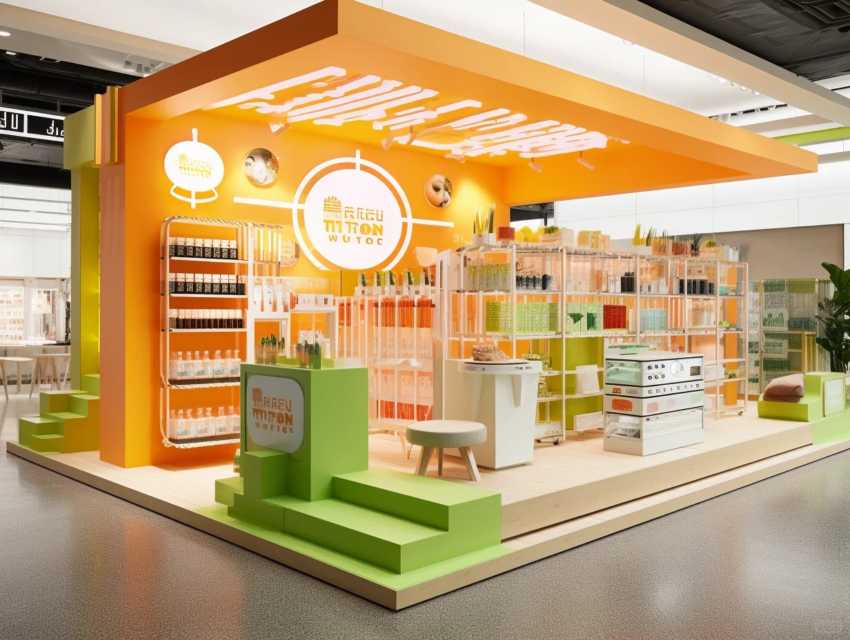 小清新风格的展台设计,吸引眼球的展位设计