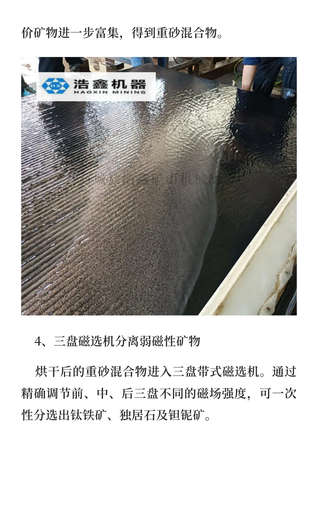 马来西亚300吨/小时海滨砂选矿生产线