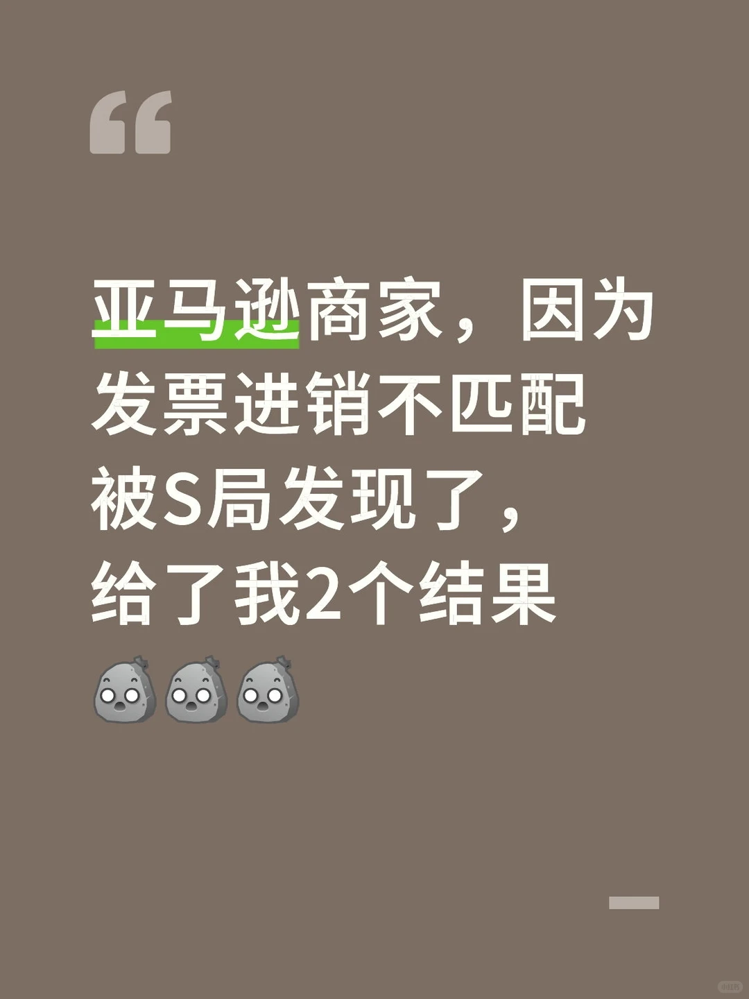 亚马逊商家,因为发票进销不匹配被S局发现