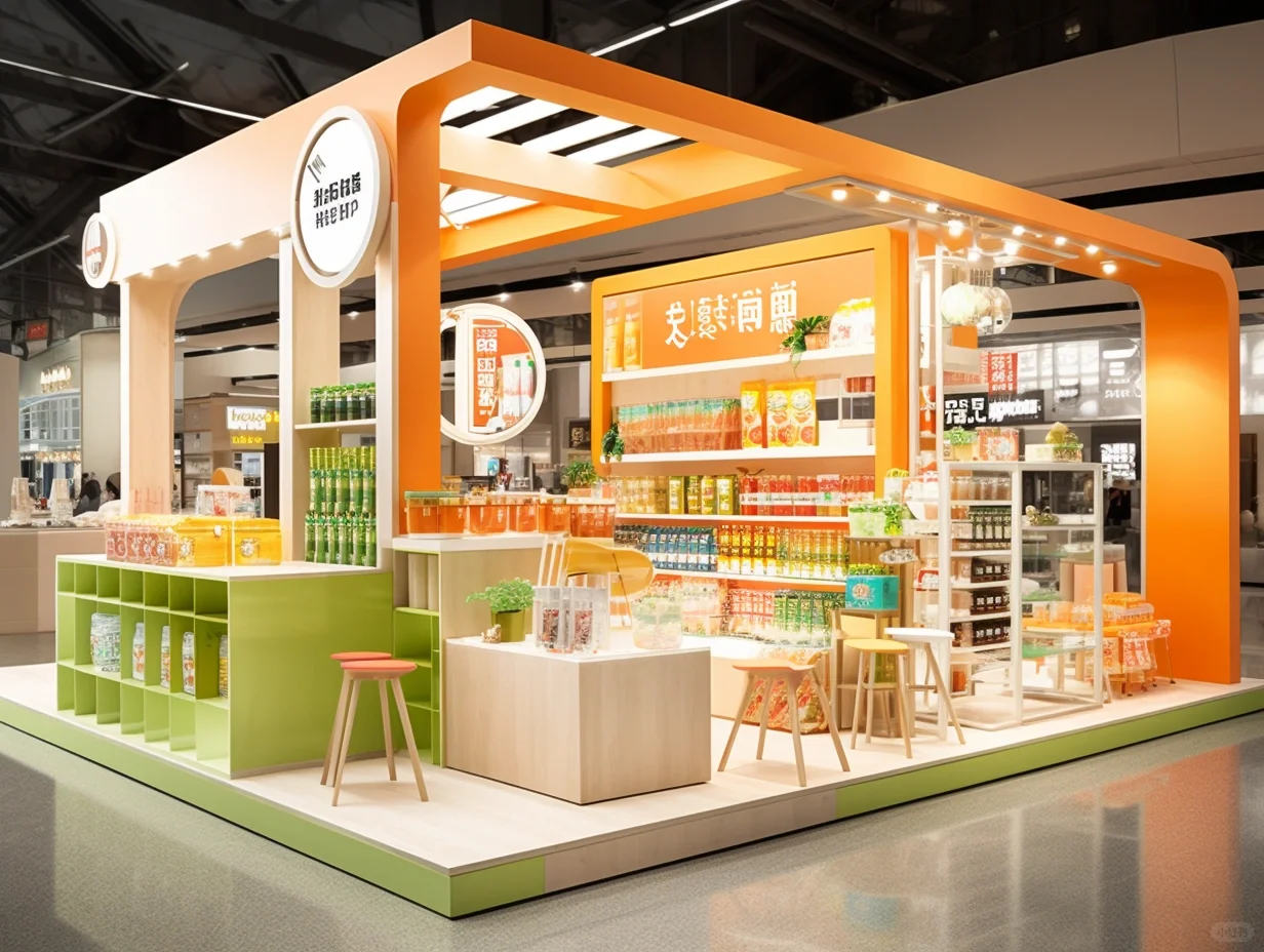 小清新风格的展台设计,吸引眼球的展位设计