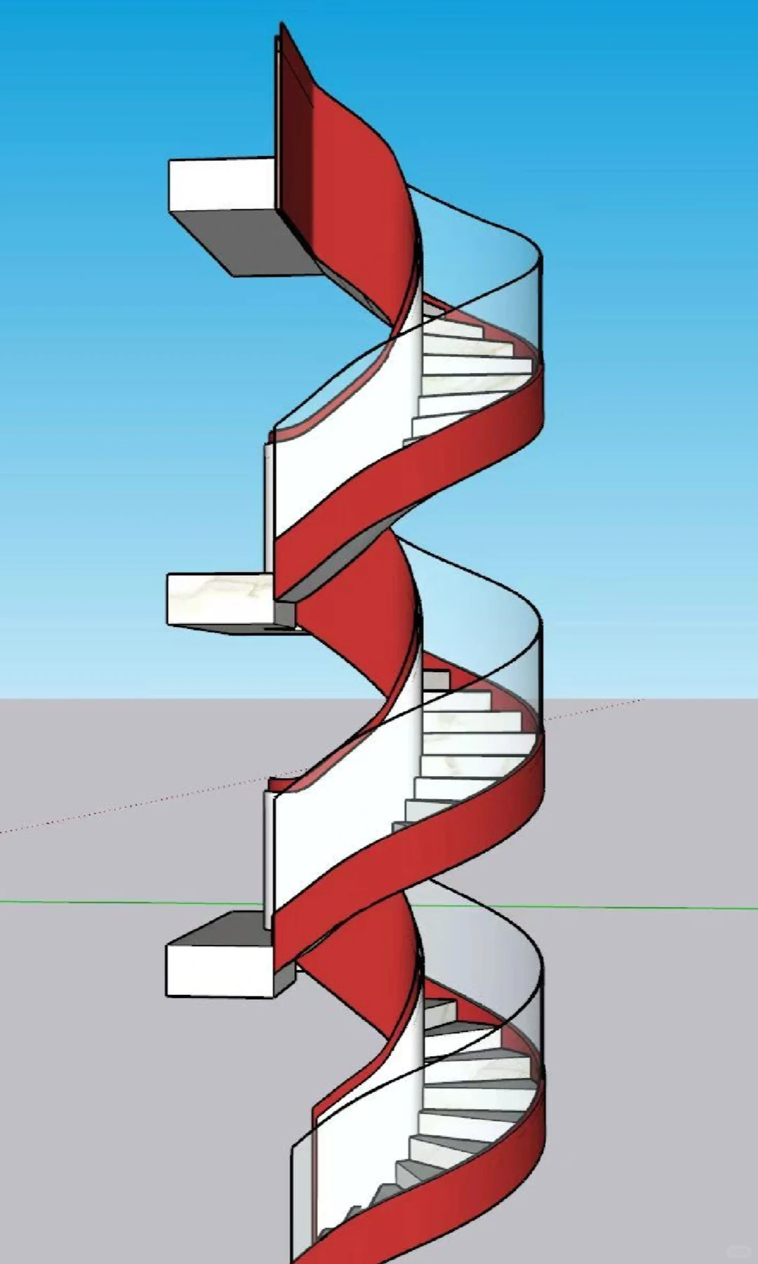旋转楼梯定制生産线予落地成型效果案例赏析