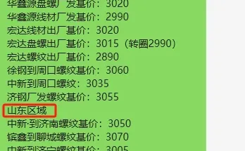 全国螺纹钢价格行情速递