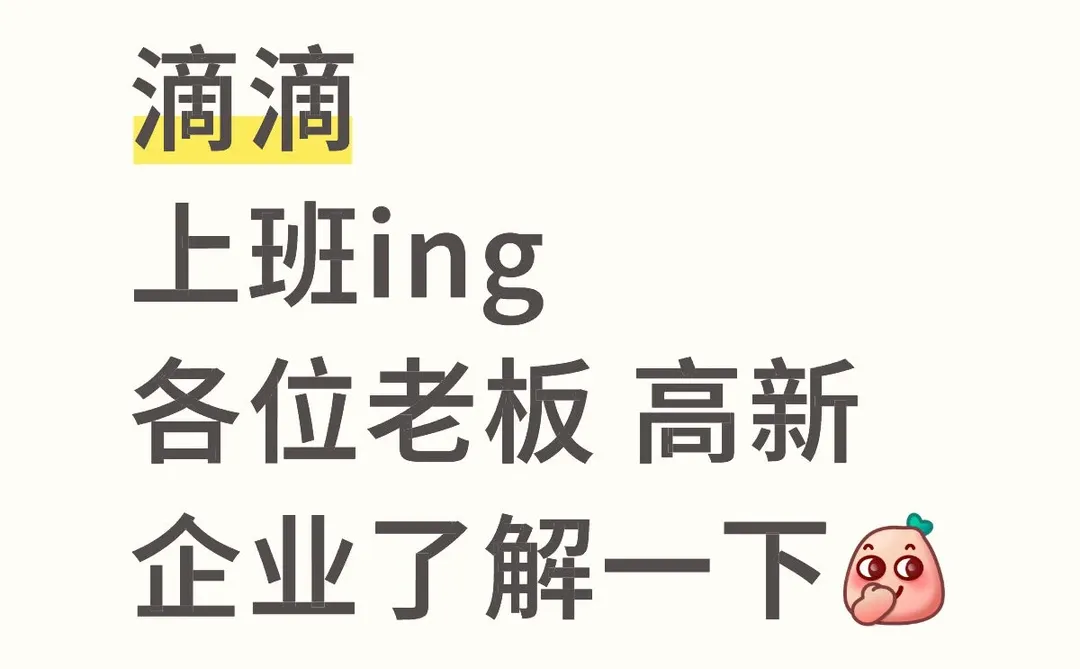 牛马上班中～高新企业了解一下