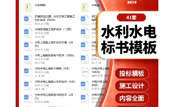 水利水电工程投标书模板施工组织设计方案