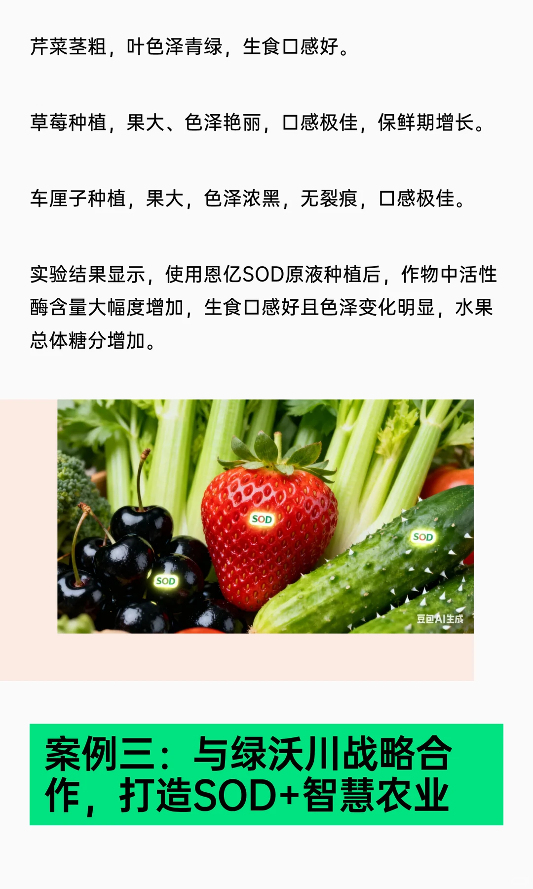 SOD农业种植系列之 恩亿SOD技术与合作伙伴