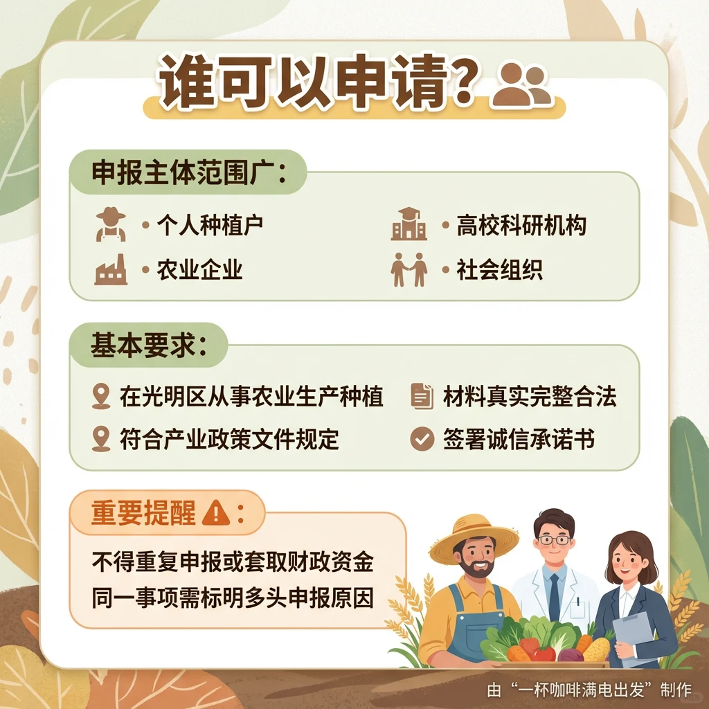 光明区关于耕地土壤改良和农业种植项目扶持