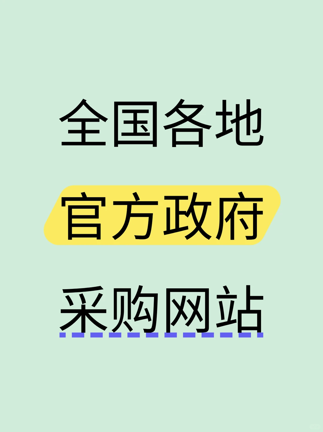 全国各地官方政府采购网站?
