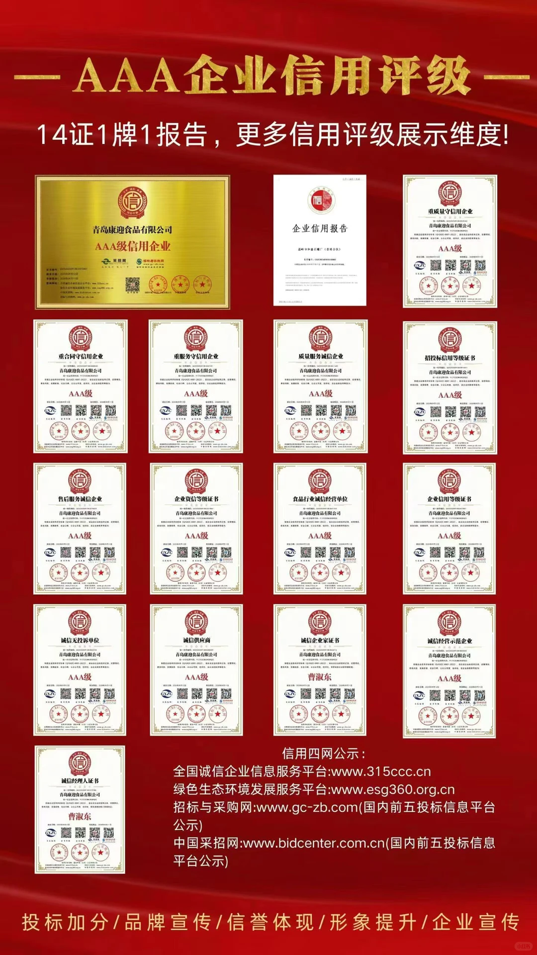 今日推荐【3A企业信用评级】