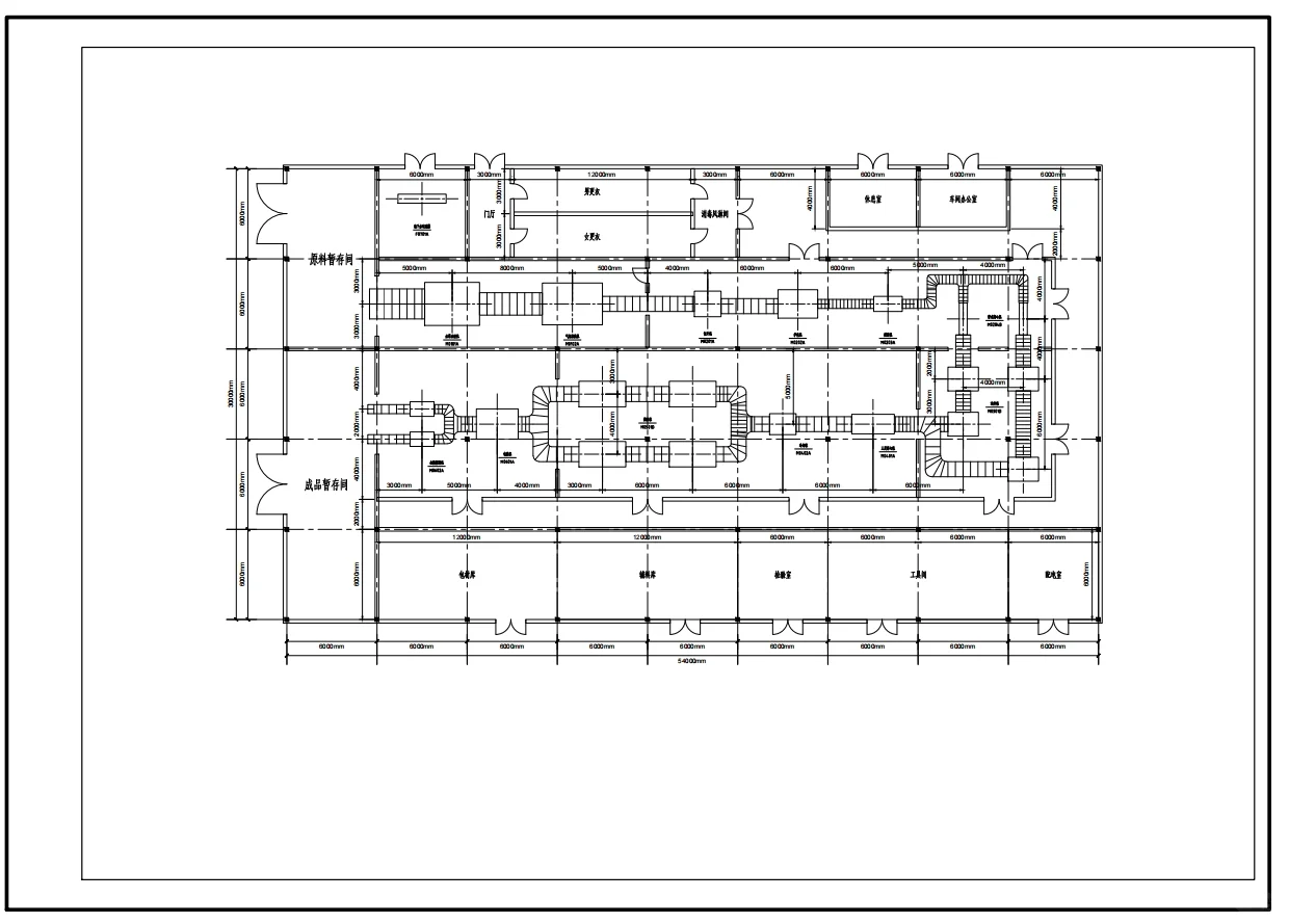 食品工厂车间平面图