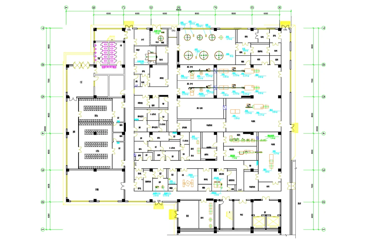 食品工厂车间平面图