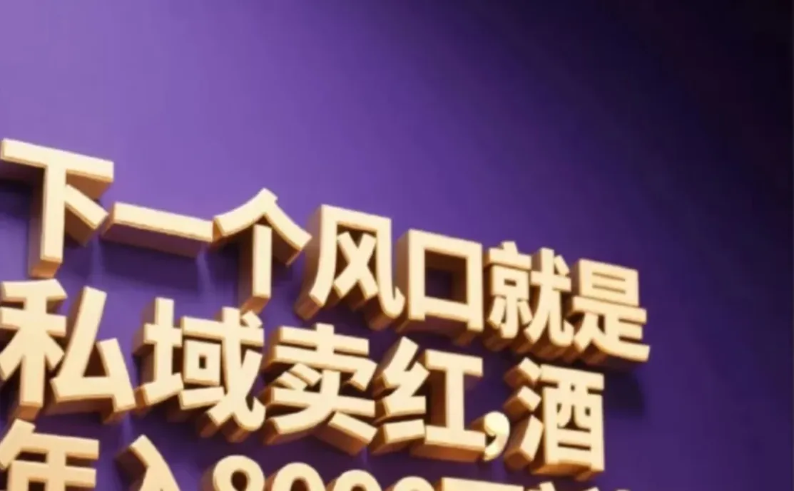 下一个风口就是私域卖酒一年1000W私域