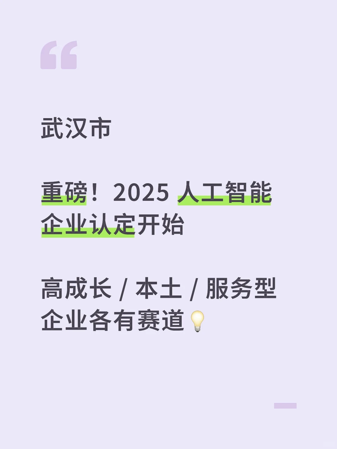 武汉市重磅!2025 人工智能企业认定开始