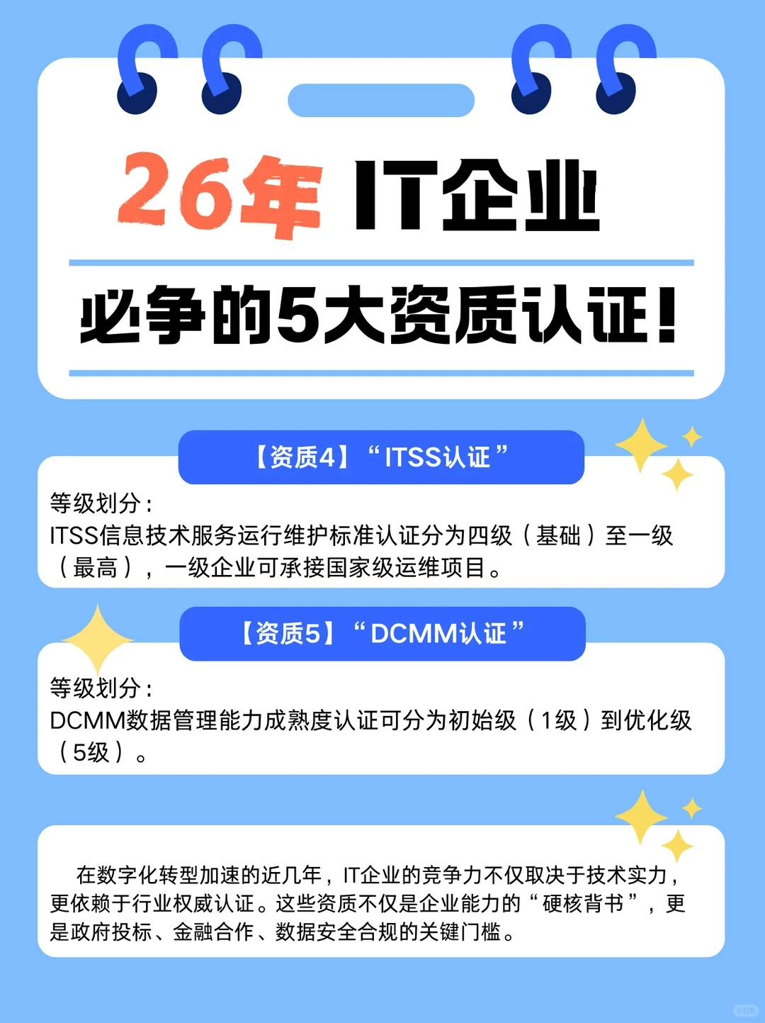26年IT企业 必争的5大资质认证!