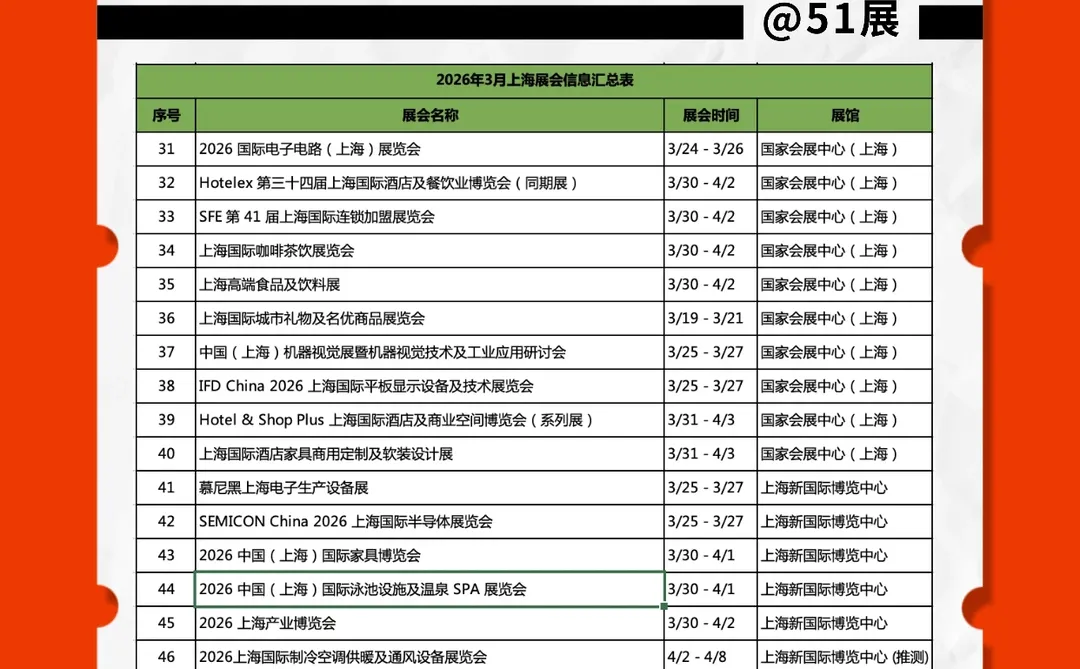 正在更新展会排期???