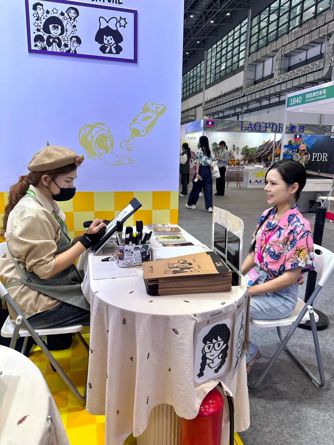 旅交会韩国馆大家都去了吗？漫画肖像绝了