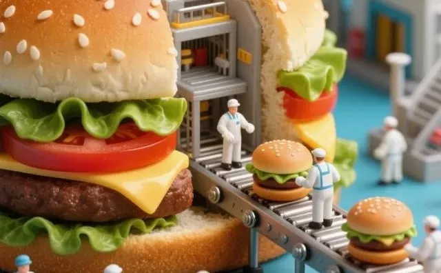 原来汉堡是这样生产的！！！