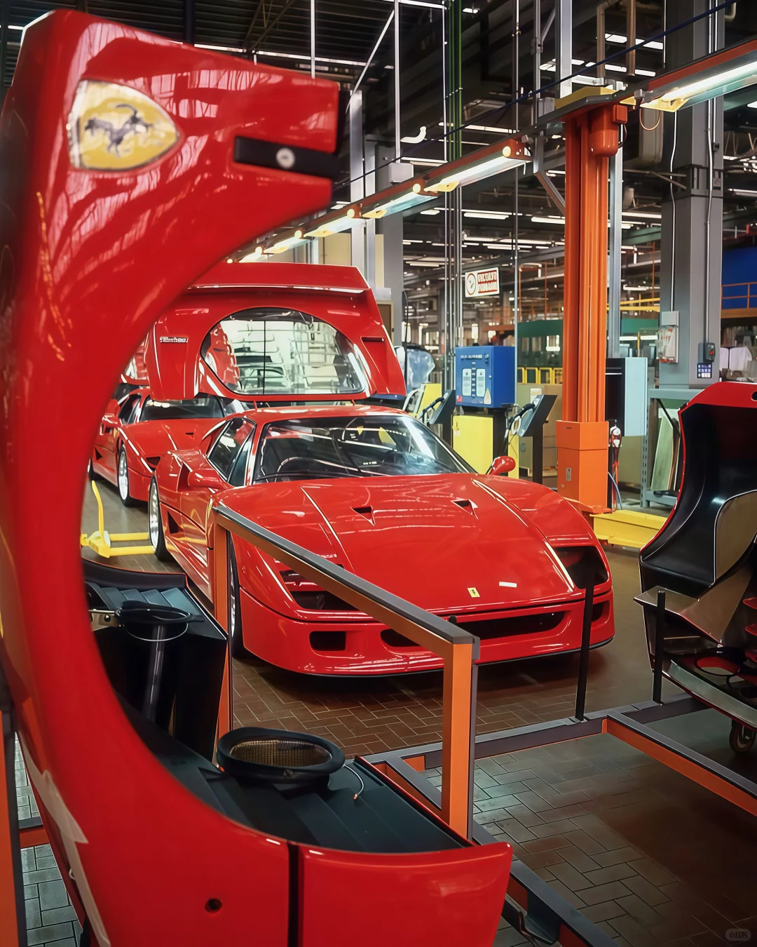 好喜欢看这种法拉利的老厂房生产线?