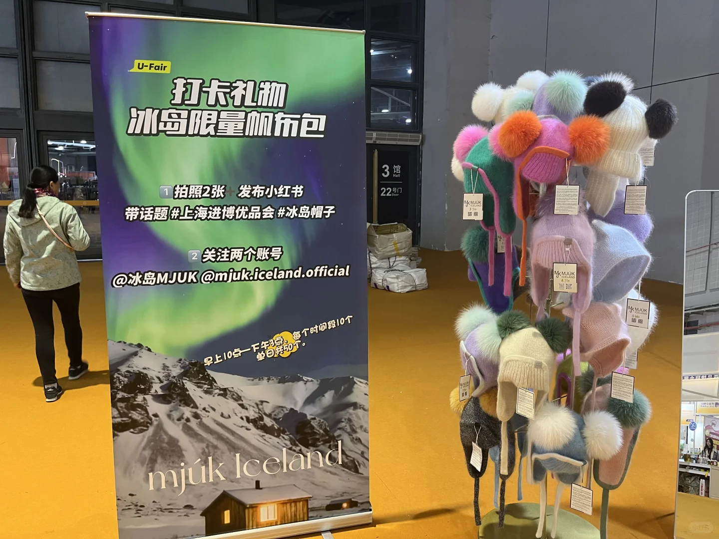 进博优品会冰岛帽子