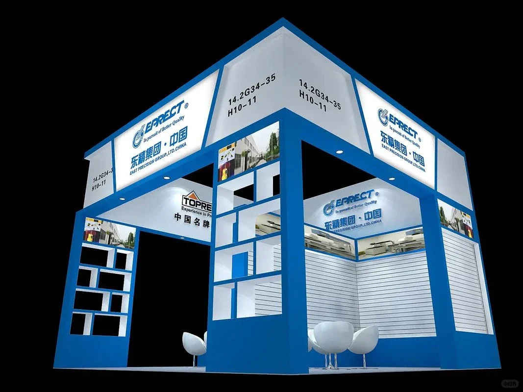 福建展位搭建|工业风展位做出高级品牌感