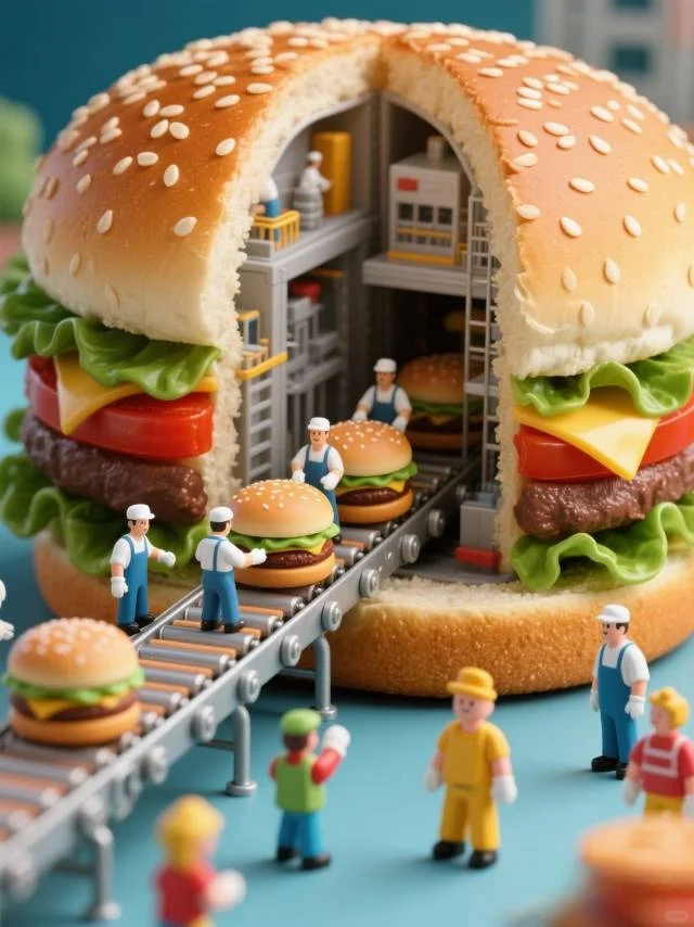 原来汉堡是这样生产的！！！